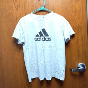 Adidas White T-Shirt with Black Logo